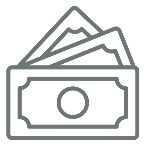 Vector image of a dollar bills, reflecting 1% cash back