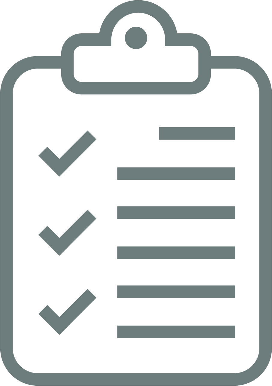 A clipboard representing Refinancing & Equity Solutions