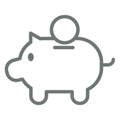 Vector image of a piggy bank, reflecting growing savings