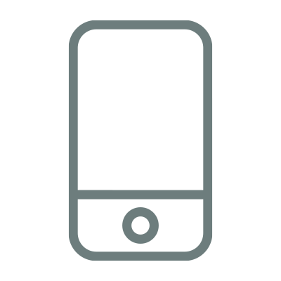 A drawing of a mobile phone, for sharing the link with a friend to invite them to Northern Birch.