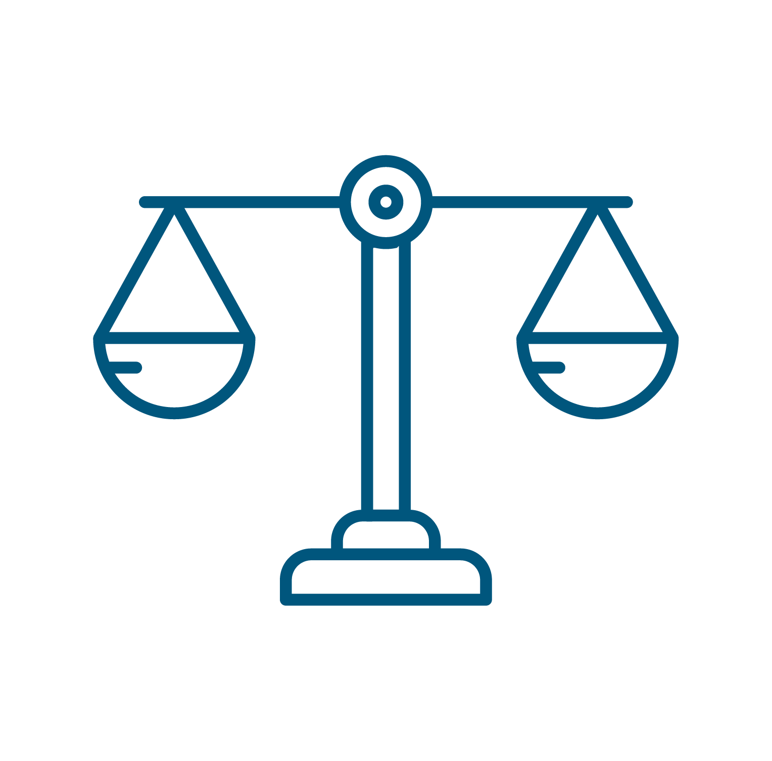 Drawing of weight scales, representing Stability