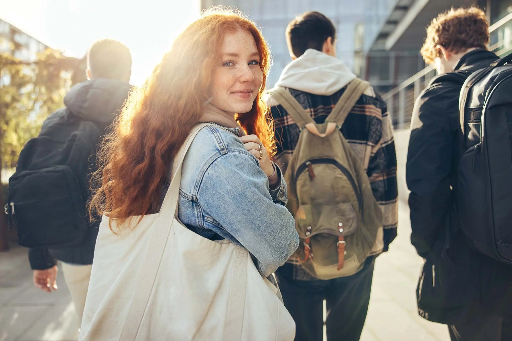 A student walking on campus, reflecting educational savings with RESP